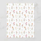 Delikates Boho Wildblume Budget Brautparty (Rückseite)