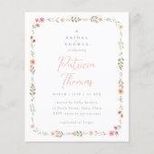 Delikates Boho Wildblume Budget Brautparty (Vorderseite)