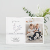 Delikates botanisches Foto Einladung (Stehend Vorderseite)