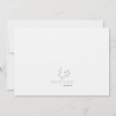 Delikates botanisches Foto Einladung (Rückseite)