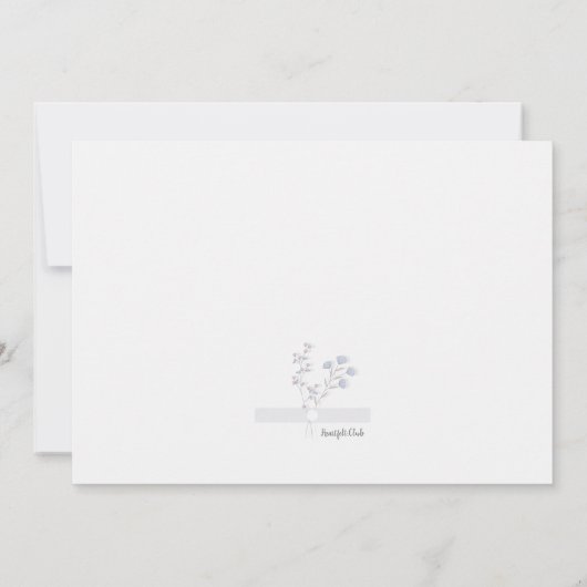 Delikates botanisches Foto Einladung (Rückseite)