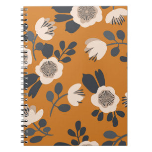 Delikates botanisches Vintages Blumenmuster Notizblock
