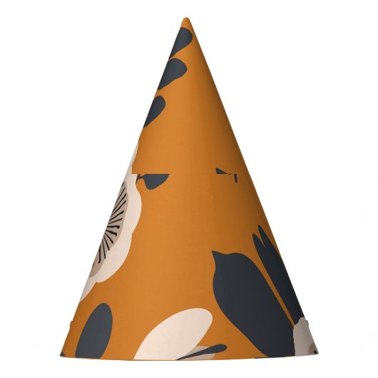 Delikates botanisches Vintages Blumenmuster Partyhütchen (Vorderseite)