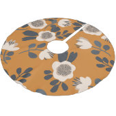 Delikates botanisches Vintages Blumenmuster Polyester Weihnachtsbaumdecke (Schrägansicht)