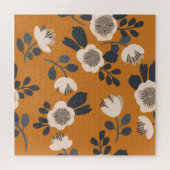 Delikates botanisches Vintages Blumenmuster Puzzle (Horizontal)