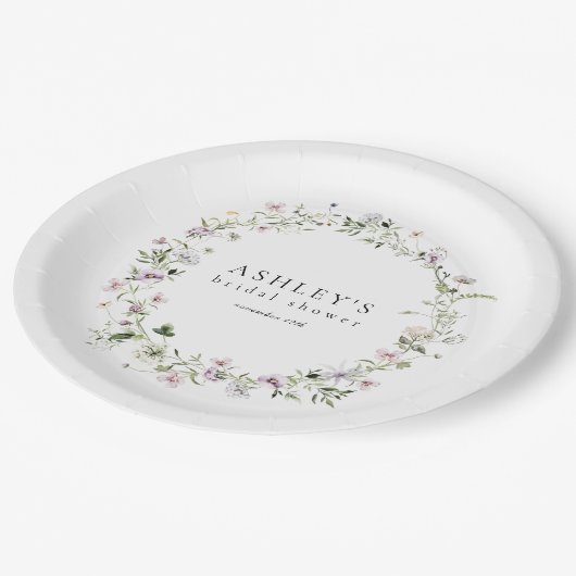 Delikates Brautparty Pappteller (Schrägansicht)