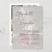 Delikates Budget 5 Fotos Hochzeit QR Code UAWG Einladung (Vorne/Hinten)