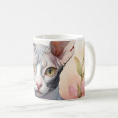 Delikates Cornish Rex Portrait Kaffeetasse (VorderseiteRechts)