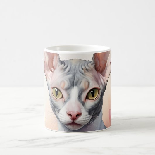 Delikates Cornish Rex Portrait Kaffeetasse (Mittel)