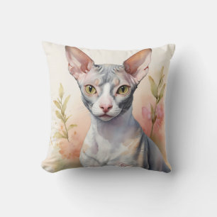 Delikates Cornish Rex Portrait Kissen