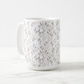 Delikates Design der Wildblume in weichen Pastelle Kaffeetasse (Vorderseite Links)