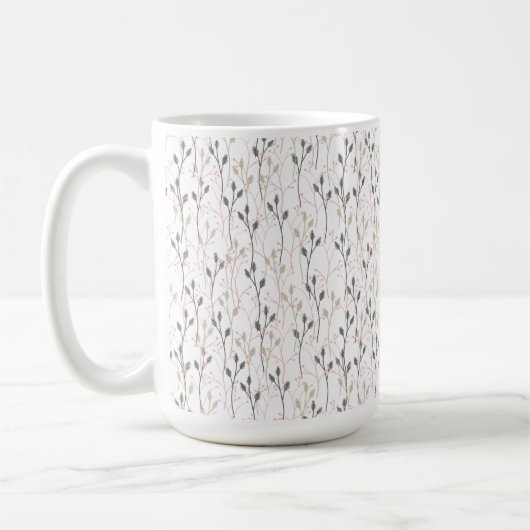 Delikates Design der Wildblume in weichen Pastelle Kaffeetasse (Links)