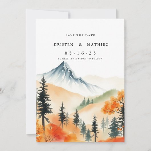 Delikates digitales Gebirge Save The Date (Vorderseite)