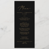 Delikates Dinner-Menü für Hochzeiten und Hochzeite Menükarte (Vorderseite)