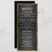 Delikates Dinner-Menü für Hochzeiten und Hochzeite Menükarte (Vorne/Hinten)