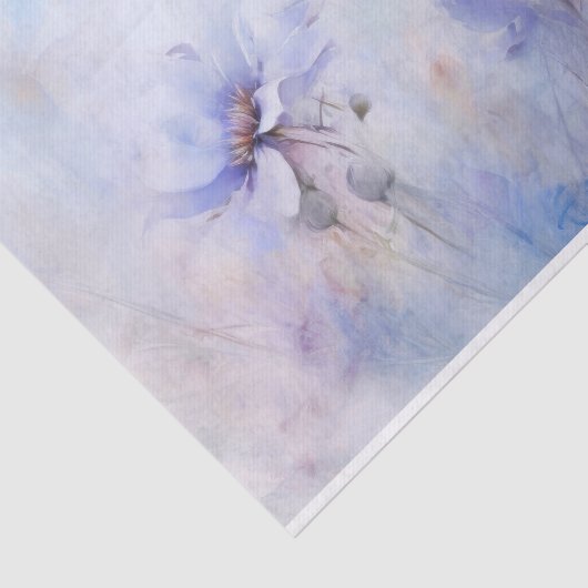 Delikates, elegantes Lila Anemone Blumendekoupage Seidenpapier (Ausschnitt)