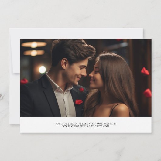 Delikates, elegantes Script-Hochzeitsskript-Foto Save The Date (Rückseite)