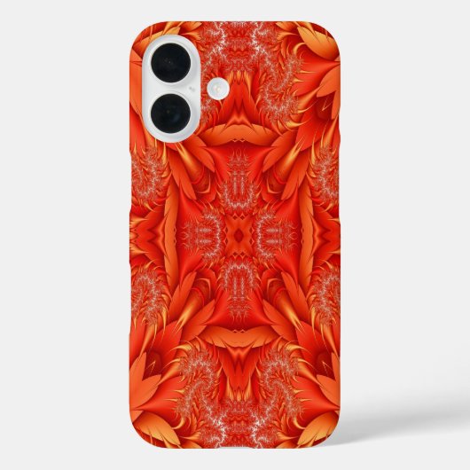 Delikates Feather Fraktal Design - rot Case-Mate iPhone Hülle (Rückseite)