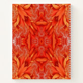 Delikates Feather Fraktal Design - rot Notizblock (Rückseite)