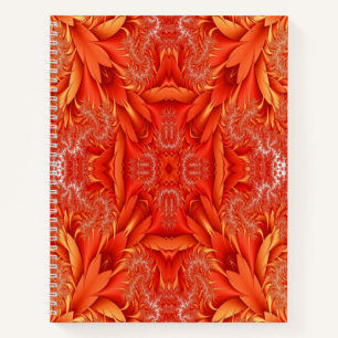 Delikates Feather Fraktal Design - rot Notizblock