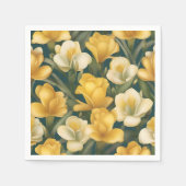 Delikates Floral Freesia Muster Serviette (Vorderseite)