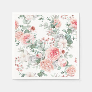 Delikates florales Aquarellpapier Napkin. Serviette