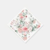 Delikates florales Aquarellpapier Napkin. Serviette (Ecke)