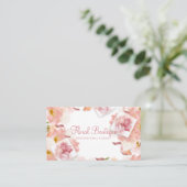 Delikates florales Berufliches Floristengeschäft Visitenkarte (Stehend Vorderseite)