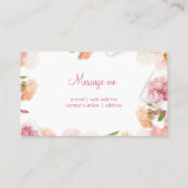 Delikates florales Berufliches Floristengeschäft Visitenkarte (Rückseite)