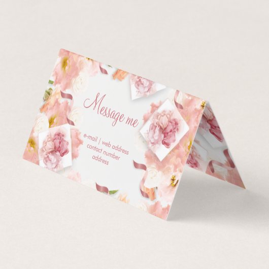 Delikates florales Berufliches Floristengeschäft Visitenkarten (Rückseite)
