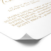 Delikates Gold Love Gedächtniszeichen Poster (Ecke)