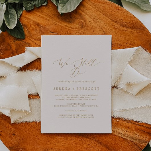 Delikates Gold und Creme machen wir immer noch ein Einladung