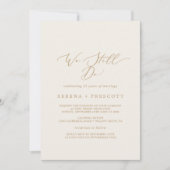 Delikates Gold und Creme machen wir immer noch ein Einladung (Vorderseite)