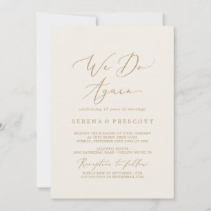 Delikates Gold und Creme machen wir wieder neu Einladung