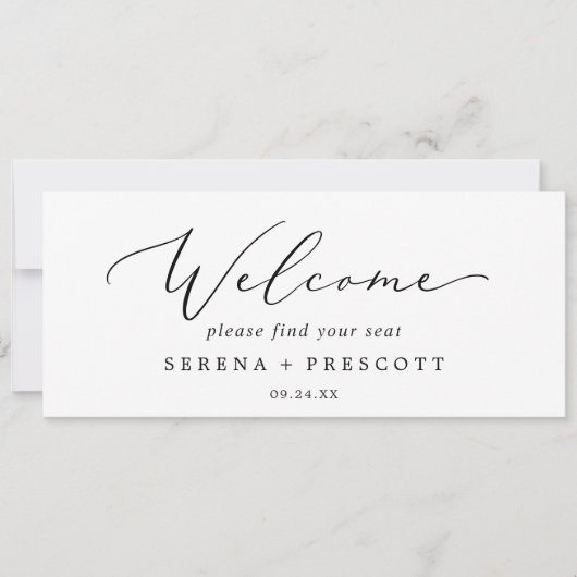 Delikates Hanging Seating Chart Welcome Header (Vorderseite)