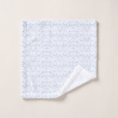 Delikates, hellblaues, gemustertes Design, das wie Badhandtuch Set (Waschlappen)