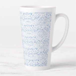 Delikates, hellblaues, gemustertes Design, das wie Milchtasse