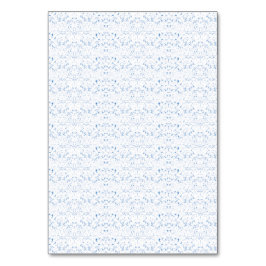 Delikates, hellblaues, gemustertes Design, das wie Tischnummer