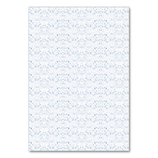 Delikates, hellblaues, gemustertes Design, das wie Tischnummer (Vorderseite)