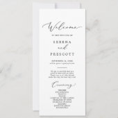 Delikates Hochzeitsprogramm für Printmedien oder P Einladung (Vorderseite)