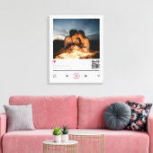 Delikates, individuelles QR-Foto Leinwanddruck (Insitu (Wohnzimmer))