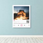 Delikates, individuelles QR-Foto Leinwanddruck (Insitu (Holzboden))