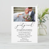 Delikates kalligrafisches Foto - Hochzeitskarte au Save The Date (Stehend Vorderseite)