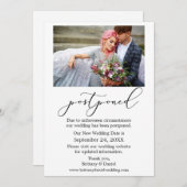 Delikates kalligrafisches Foto - Hochzeitskarte au Save The Date (Vorne/Hinten)