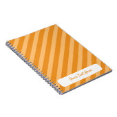 Delikates Karottenmuster Orange diagonale Streifen Notizblock (Rechte Seite)