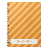 Delikates Karottenmuster Orange diagonale Streifen Notizblock (Vorderseite)
