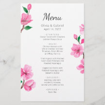 Delikates Kirschblossom. Hochzeitsmenü Frühjahr