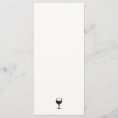 Delikates, modernes Schwarz-Weiß-Menü Menükarte (Rückseite)