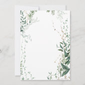 Delikates modernes tropisches Regenwald-Brautparty Einladung (Rückseite)