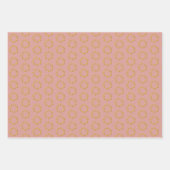 Delikates Muster Karussell Pferd. Rosa und Beige. Geschenkpapier Set (Vorderseite 3)